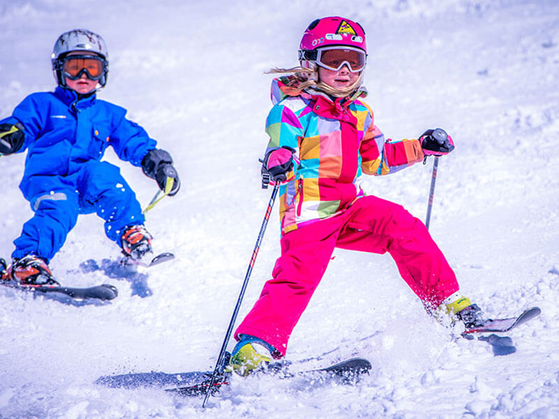 Learning how to ski - so much fun for children